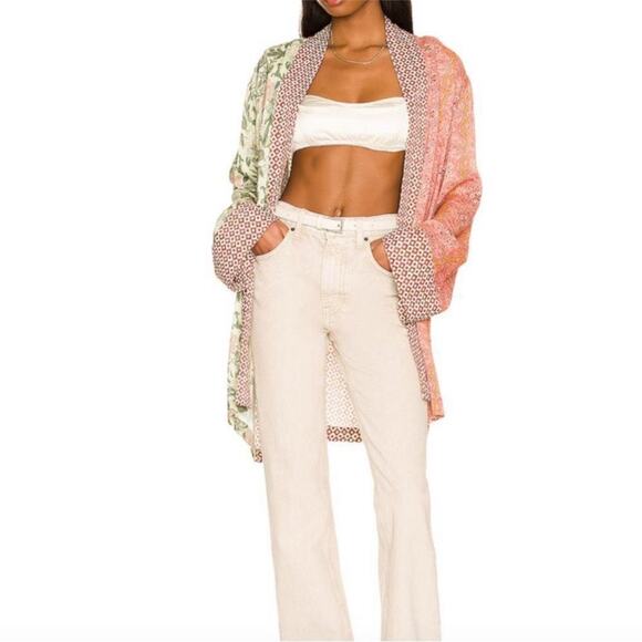 TELL YOUR FRIENDS Kimono Sz XS Versatile Oversize Wide Sleeve Luxury Boho Fairy - Picture 2 of 16